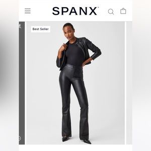 NWT Spanx Faux Leather Flare Pant